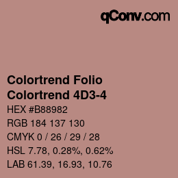 カラーコード: Colortrend Folio - Colortrend 4D3-4 | qconv.com
