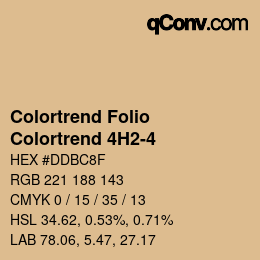 カラーコード: Colortrend Folio - Colortrend 4H2-4 | qconv.com