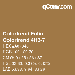 Color code: Colortrend Folio - Colortrend 4H3-7 | qconv.com