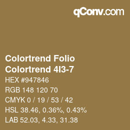 カラーコード: Colortrend Folio - Colortrend 4I3-7 | qconv.com