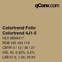 Color code: Colortrend Folio - Colortrend 4J1-5 | qconv.com