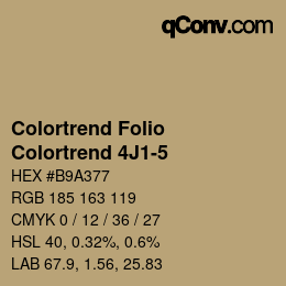 Color code: Colortrend Folio - Colortrend 4J1-5 | qconv.com