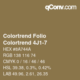 Farbcode: Colortrend Folio - Colortrend 4J1-7 | qconv.com
