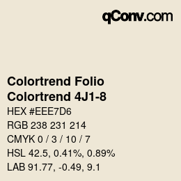 カラーコード: Colortrend Folio - Colortrend 4J1-8 | qconv.com