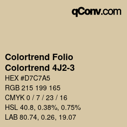 Color code: Colortrend Folio - Colortrend 4J2-3 | qconv.com