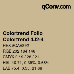 Color code: Colortrend Folio - Colortrend 4J2-4 | qconv.com