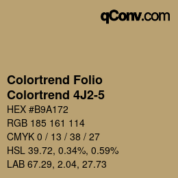 Color code: Colortrend Folio - Colortrend 4J2-5 | qconv.com