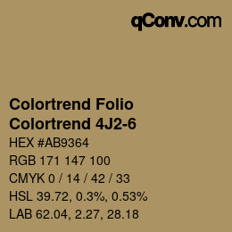Color code: Colortrend Folio - Colortrend 4J2-6 | qconv.com