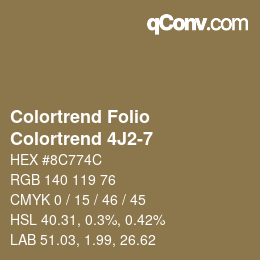 Color code: Colortrend Folio - Colortrend 4J2-7 | qconv.com