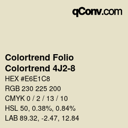 Color code: Colortrend Folio - Colortrend 4J2-8 | qconv.com