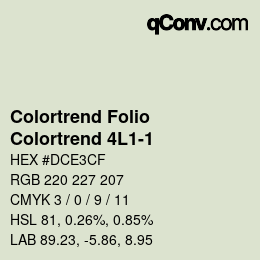 Color code: Colortrend Folio - Colortrend 4L1-1 | qconv.com