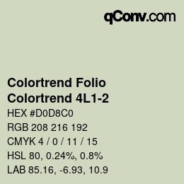 Color code: Colortrend Folio - Colortrend 4L1-2 | qconv.com