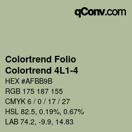 Color code: Colortrend Folio - Colortrend 4L1-4 | qconv.com