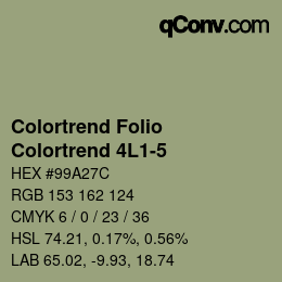 Color code: Colortrend Folio - Colortrend 4L1-5 | qconv.com