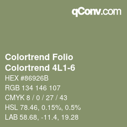 Color code: Colortrend Folio - Colortrend 4L1-6 | qconv.com