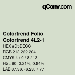 Color code: Colortrend Folio - Colortrend 4L2-1 | qconv.com