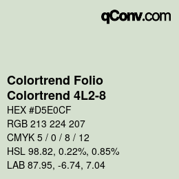 Color code: Colortrend Folio - Colortrend 4L2-8 | qconv.com