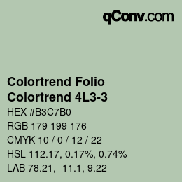 Color code: Colortrend Folio - Colortrend 4L3-3 | qconv.com