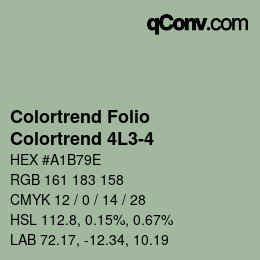 Código de color: Colortrend Folio - Colortrend 4L3-4 | qconv.com