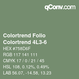Color code: Colortrend Folio - Colortrend 4L3-6 | qconv.com