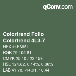 Código de color: Colortrend Folio - Colortrend 4L3-7 | qconv.com