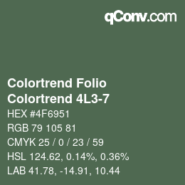 カラーコード: Colortrend Folio - Colortrend 4L3-7 | qconv.com