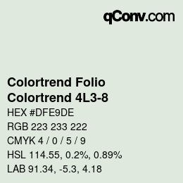 Color code: Colortrend Folio - Colortrend 4L3-8 | qconv.com