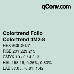 Color code: Colortrend Folio - Colortrend 4M2-8 | qconv.com