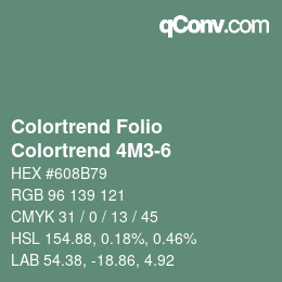 カラーコード: Colortrend Folio - Colortrend 4M3-6 | qconv.com