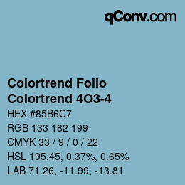 Color code: Colortrend Folio - Colortrend 4O3-4 | qconv.com
