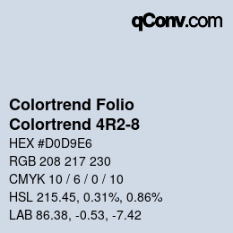 Color code: Colortrend Folio - Colortrend 4R2-8 | qconv.com