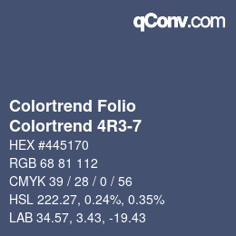 カラーコード: Colortrend Folio - Colortrend 4R3-7 | qconv.com