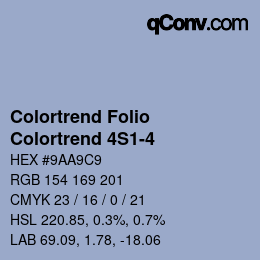 カラーコード: Colortrend Folio - Colortrend 4S1-4 | qconv.com
