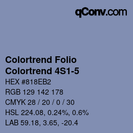 カラーコード: Colortrend Folio - Colortrend 4S1-5 | qconv.com