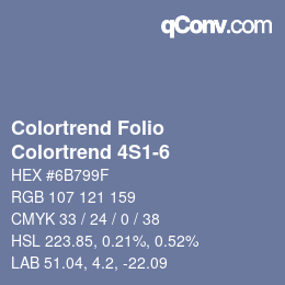 カラーコード: Colortrend Folio - Colortrend 4S1-6 | qconv.com