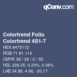 カラーコード: Colortrend Folio - Colortrend 4S1-7 | qconv.com