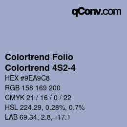 カラーコード: Colortrend Folio - Colortrend 4S2-4 | qconv.com