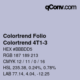 カラーコード: Colortrend Folio - Colortrend 4T1-3 | qconv.com