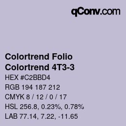 カラーコード: Colortrend Folio - Colortrend 4T3-3 | qconv.com