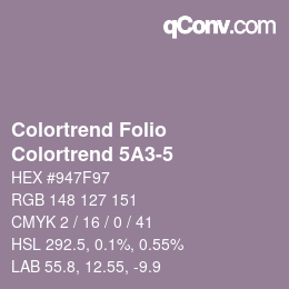 カラーコード: Colortrend Folio - Colortrend 5A3-5 | qconv.com