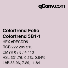 カラーコード: Colortrend Folio - Colortrend 5B1-1 | qconv.com