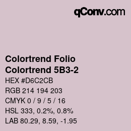 カラーコード: Colortrend Folio - Colortrend 5B3-2 | qconv.com