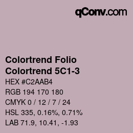 カラーコード: Colortrend Folio - Colortrend 5C1-3 | qconv.com