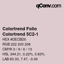 Color code: Colortrend Folio - Colortrend 5C2-1 | qconv.com