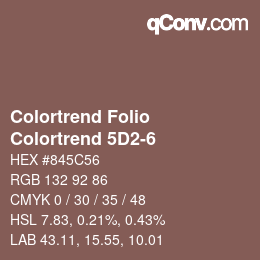 カラーコード: Colortrend Folio - Colortrend 5D2-6 | qconv.com