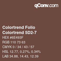 カラーコード: Colortrend Folio - Colortrend 5D2-7 | qconv.com