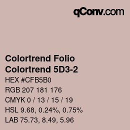 カラーコード: Colortrend Folio - Colortrend 5D3-2 | qconv.com