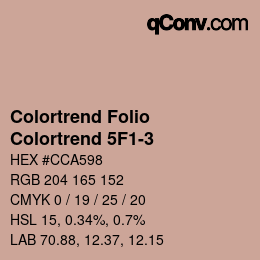 カラーコード: Colortrend Folio - Colortrend 5F1-3 | qconv.com