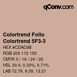 カラーコード: Colortrend Folio - Colortrend 5F3-3 | qconv.com