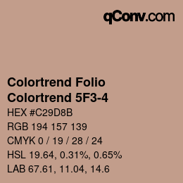 カラーコード: Colortrend Folio - Colortrend 5F3-4 | qconv.com